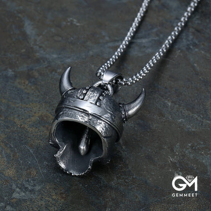 Skeleton Bell Stainless Steel Motorcycle Wind Pendant