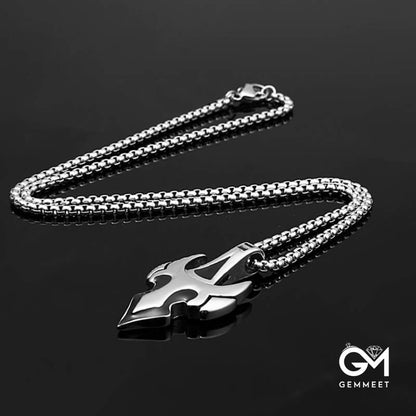 Titanium Steel Spike Pendant Necklace for Men