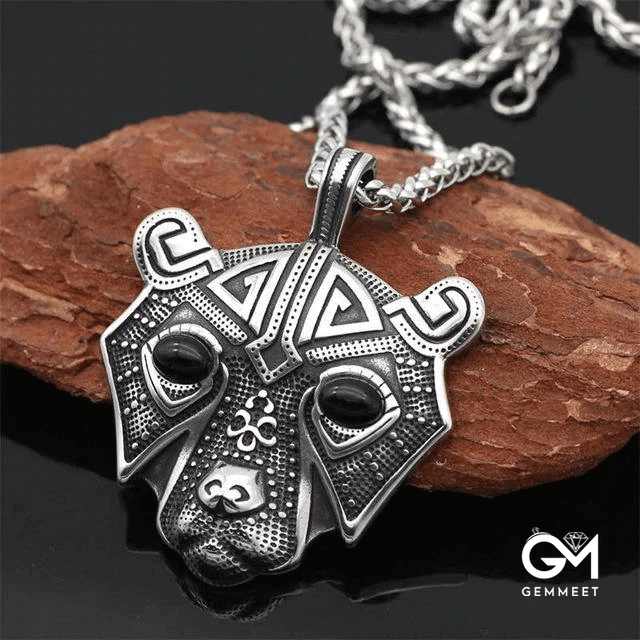 Retro Viking  Sacred Bear Necklace