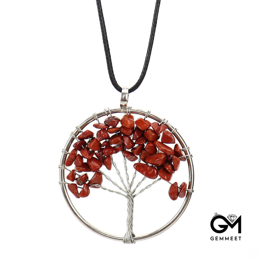 Simple Crystal Tree of Life Necklace