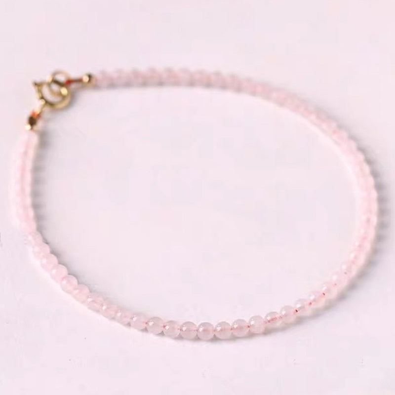 Summer Peach - Pink Crystal Gemstone Bracelet