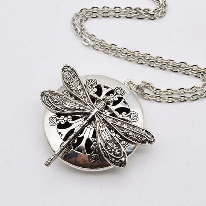 Stainless Steel Aroma Dragonfly Necklace