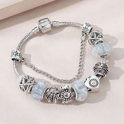 Retro Hollow Crown Heart Bracelet