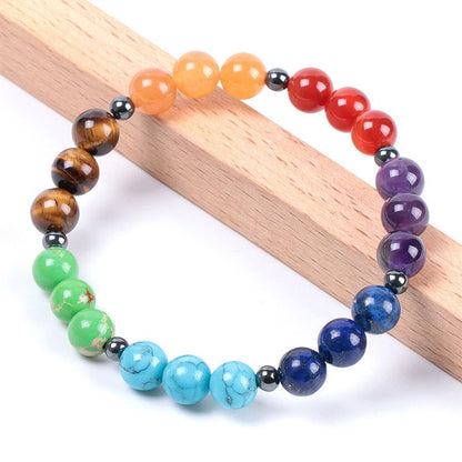 Chakra Energy Stones Bead Bracelet