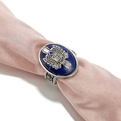 Lapis Lazuli Punk Carving Ring