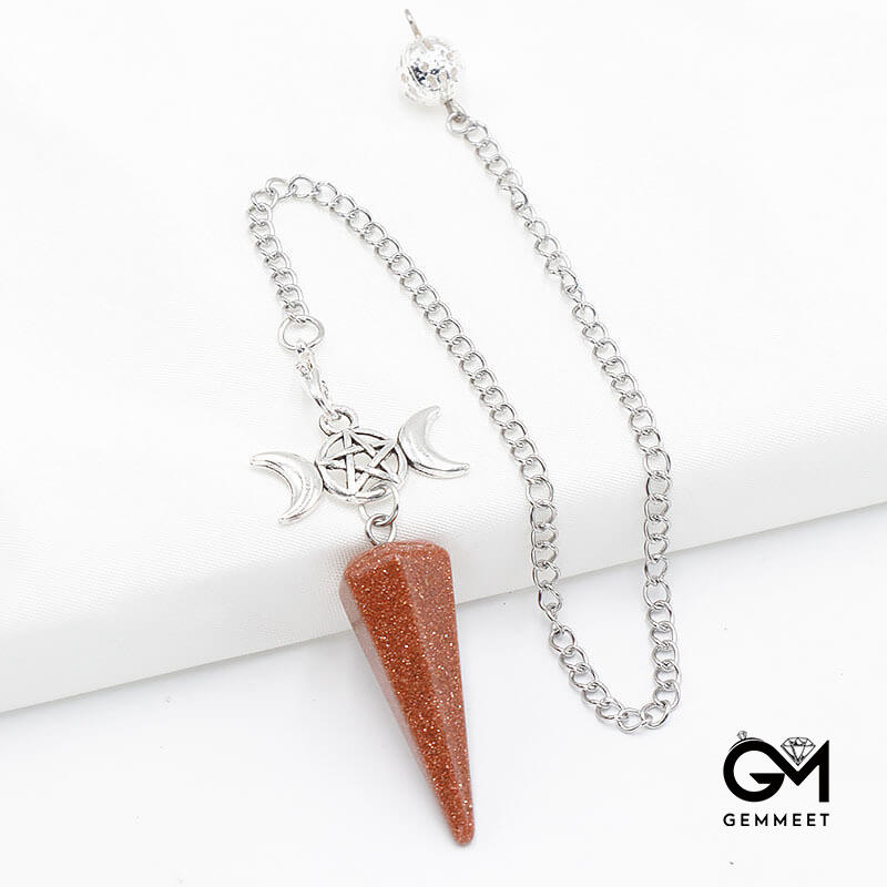 Meditation Healing Hexagon Crystal Pendulum