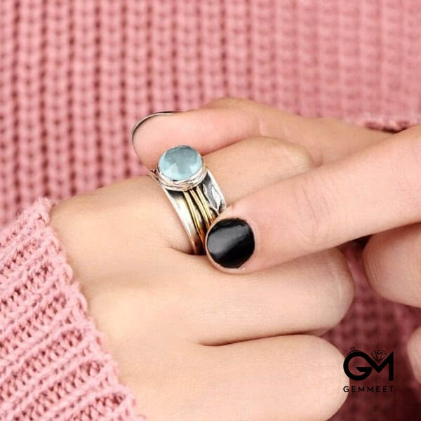 Fashion Everything with Aquamarine Spin Ring