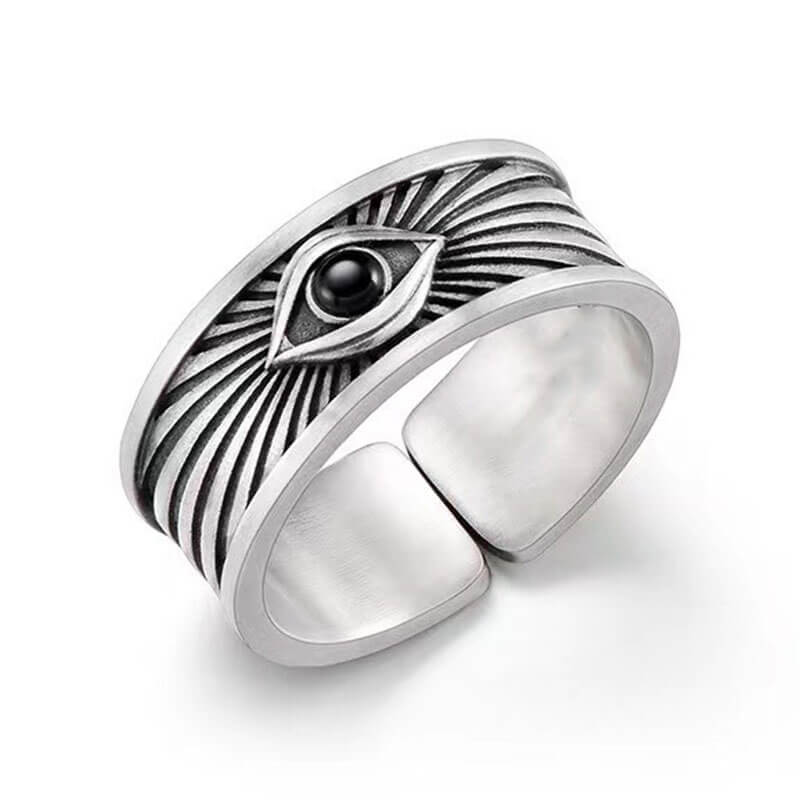 Vintage Men's Eye Of God Rising Sun Ring