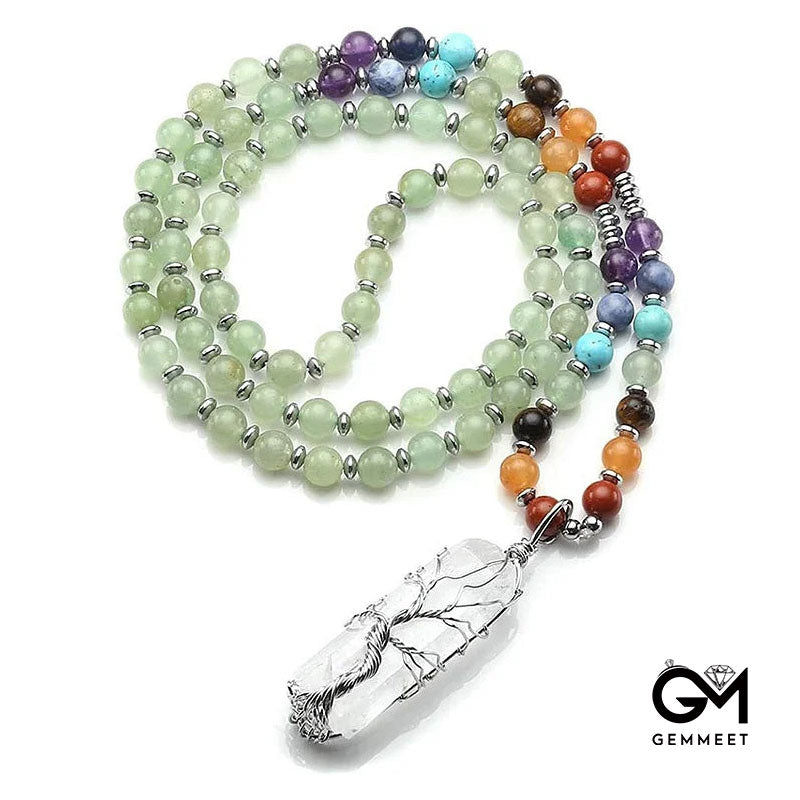 Crystal Chakra Horse-drawn Bead Bracelet