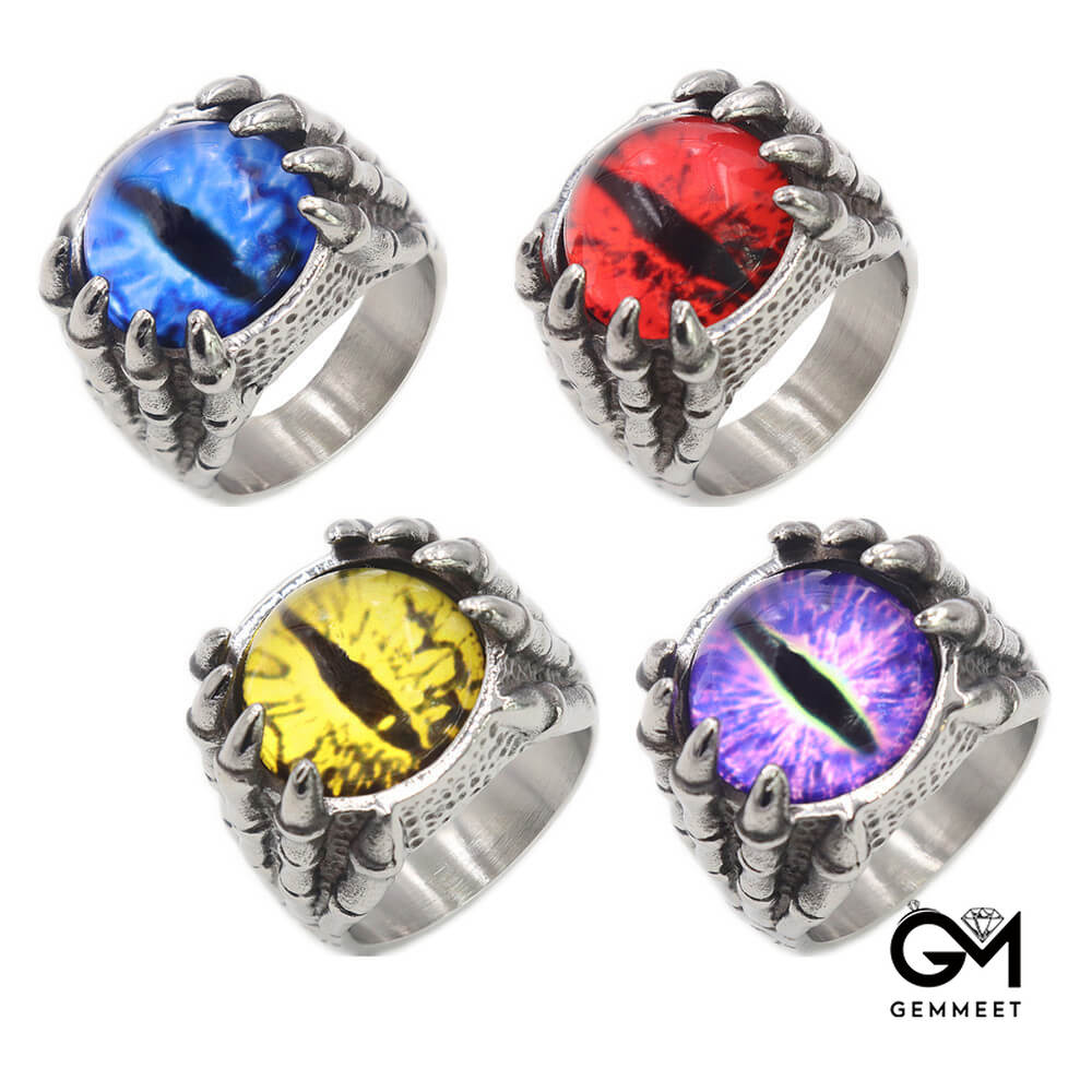 Ghost Claw 4 Color Evil Eye Men's Titanium Steel Ring