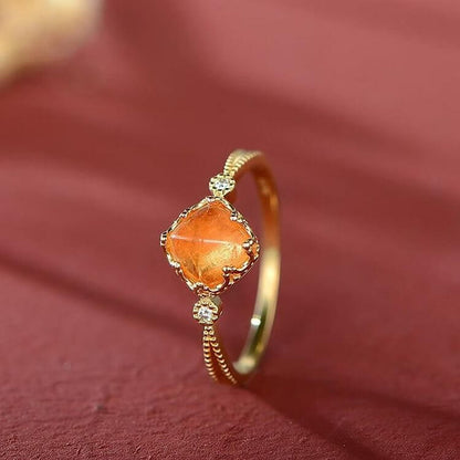 Sunstone Gold Plated Vintage Ring