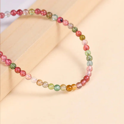 Natural Tourmaline 3cm Beaded Lucky Bracelet