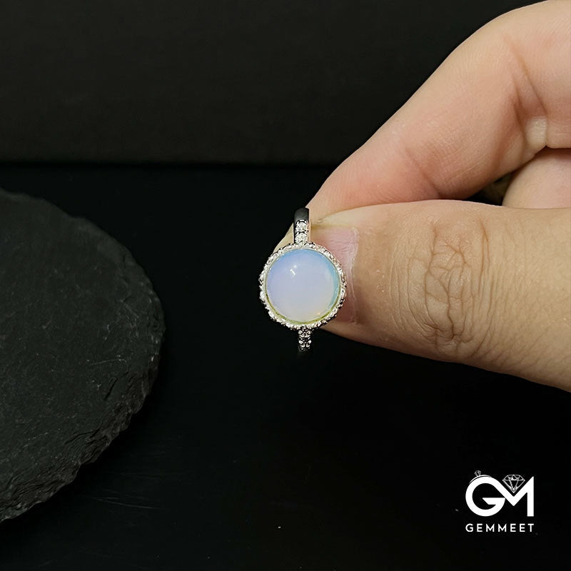 Vintage Large Moonstone Adjustable Ring