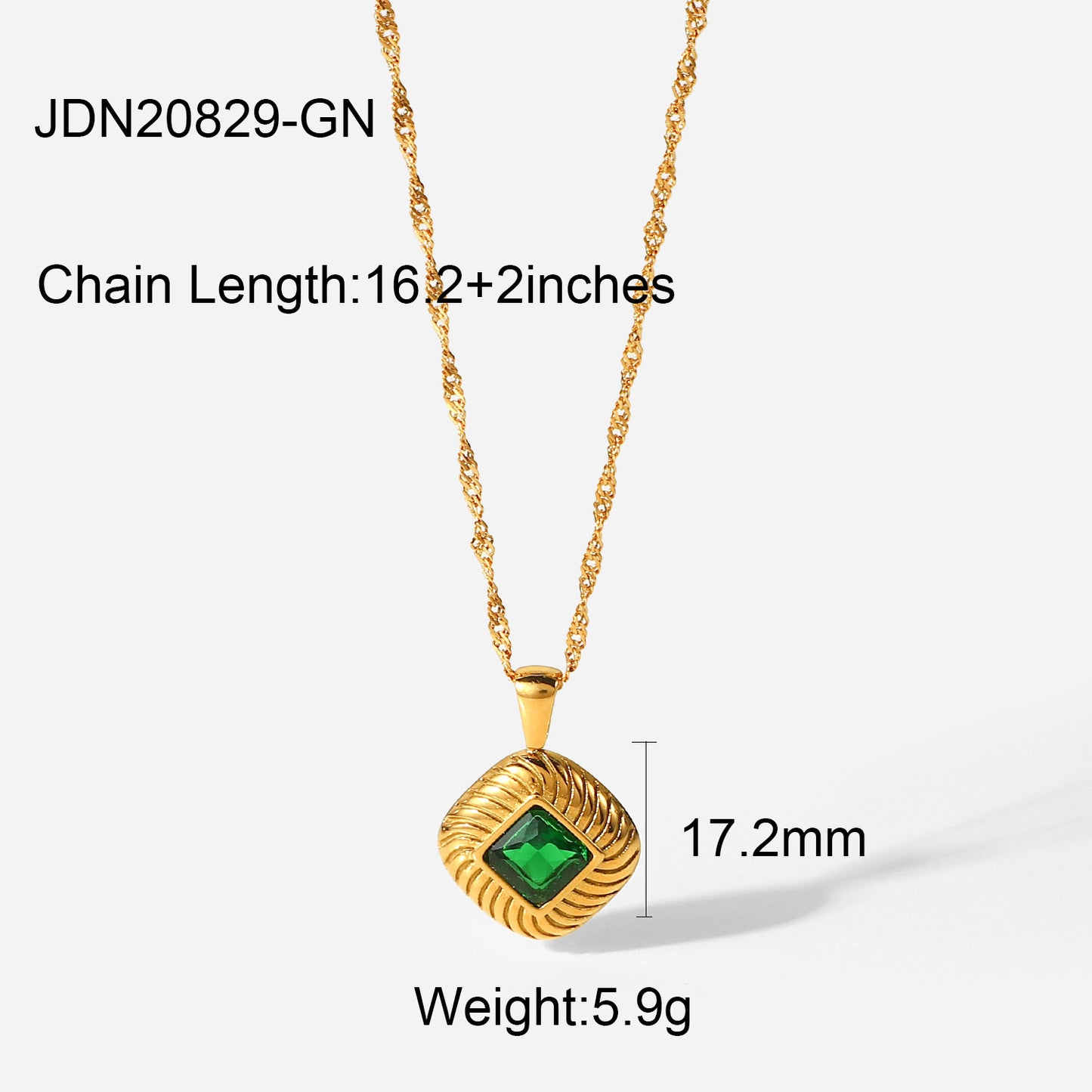 Cushion Type Halo Pendant Chain Necklace