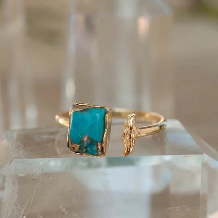 Adjustable Beohemian Turquoise Ring