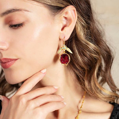 Lucky Pomegranate Seed Fashion Earrings