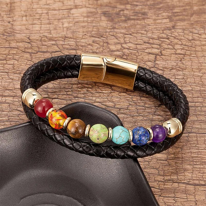 Natural Crystal Chakra Balance Bracelet