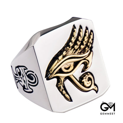 Personality Golden Eye of Horus Ring