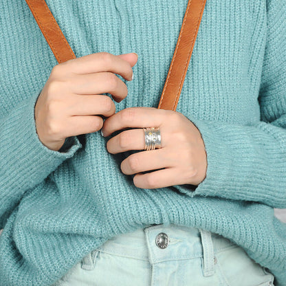 Moon & Stars Moonstone Boho Ring