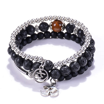 Natural Lava Stones Yoga Beaded Bracelet