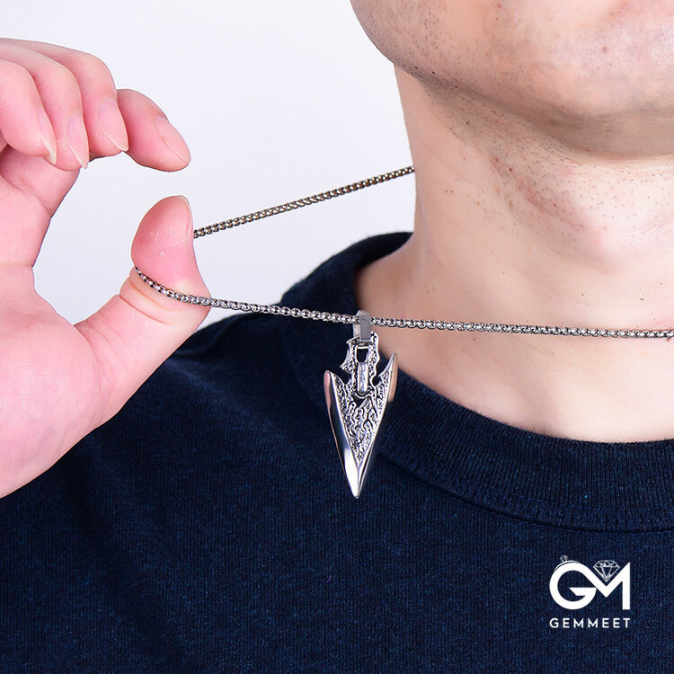 Titanium Steel Sword Necklace for Men