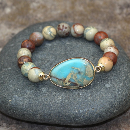 10mm Shoushan Stone Yoga Bracelet