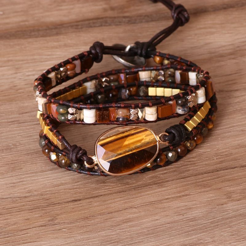 Tiger Eye Stone Beaded Bracelet