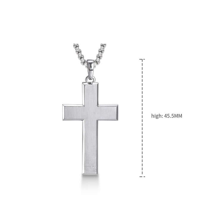 Fashion Stainless Steel Cross Necklace Simple Pendants