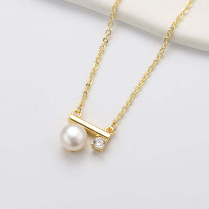 Life is 90% How You React it Pearl Balance Necklace