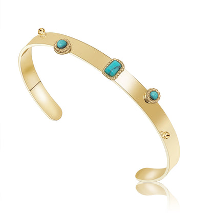 Bohemia Rectangle Turquoise Bangle Bracelet