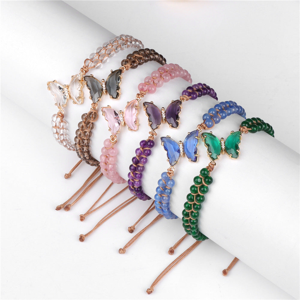 Butterfly Woven Crystal Bracelet