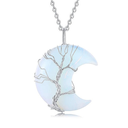 Life of Tree Chakra Moon Necklace