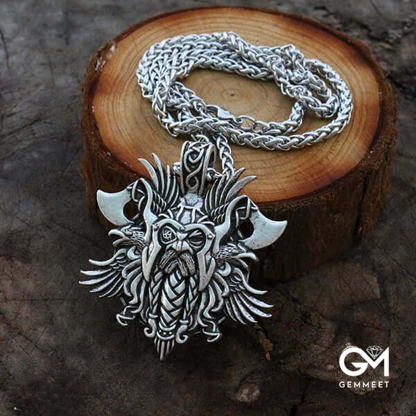 Odin Viking Warrior Pendant Necklace