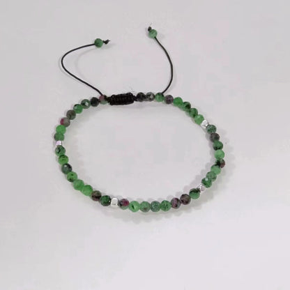 Malachite Cut Bead Bracelet