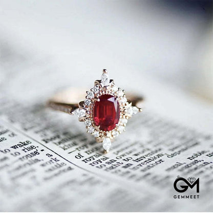 Vintage Ruby "Miss Rose" Atmosphere Ring