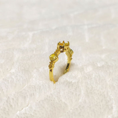 Versatile Simple Multi-Zircon Ring