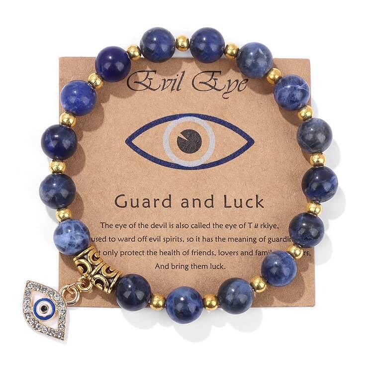 Bead Evil Eye Pendant Bracelet