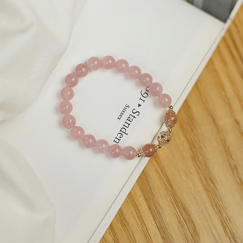 Strawberry Quartz Love Gemstone Bracelet