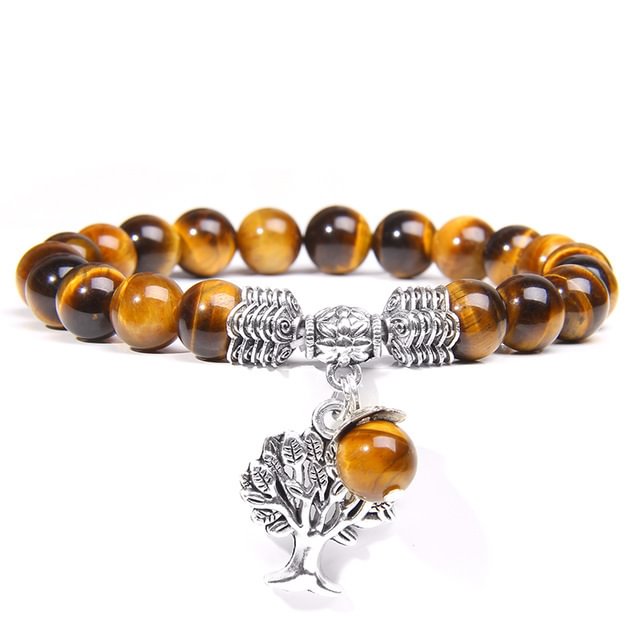 Natural Crystal Tree Of Life Bracelet