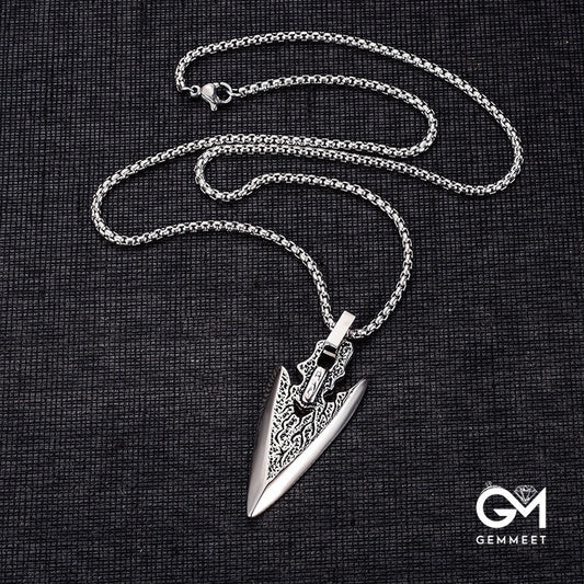 Titanium Steel Sword Necklace for Men