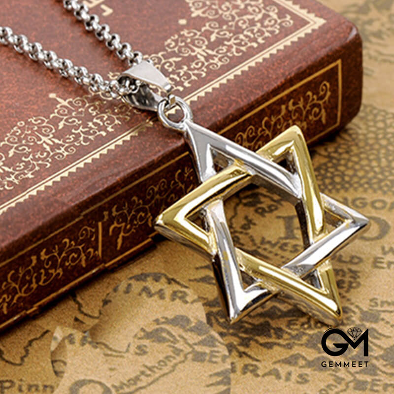 Stainless Steel Six Vast Star Magic Array Necklace