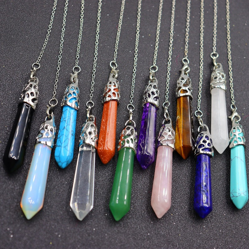 Crystal Bullet Protection Gemstone Necklace