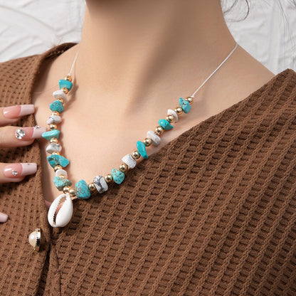 Bohemia Turquoise Shell Necklace