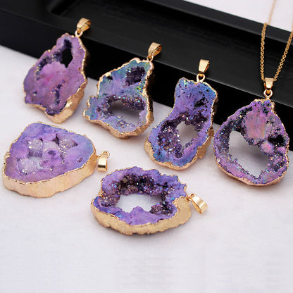 Natural Irregular Random Shape Hollow Stone Necklace