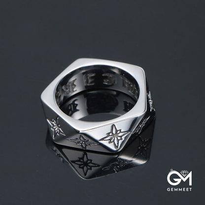 Fashion Rock Titanium Steel Ring