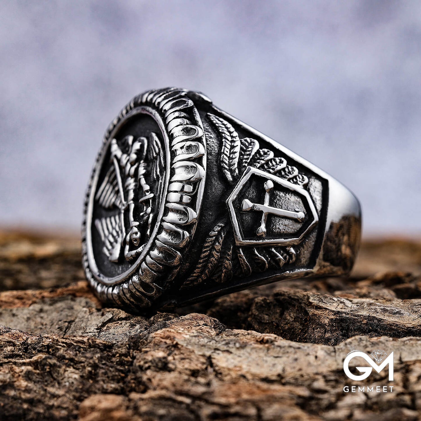 Angel Cross Seal Shape Ring