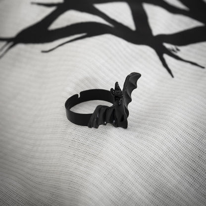 Halloween Bat Tide Cool Dark Wind Animal Personality Open Ring