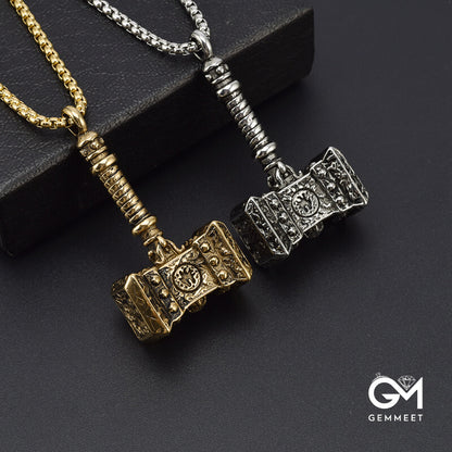 Vintage Viking Thor's Hammer Pendant Necklace