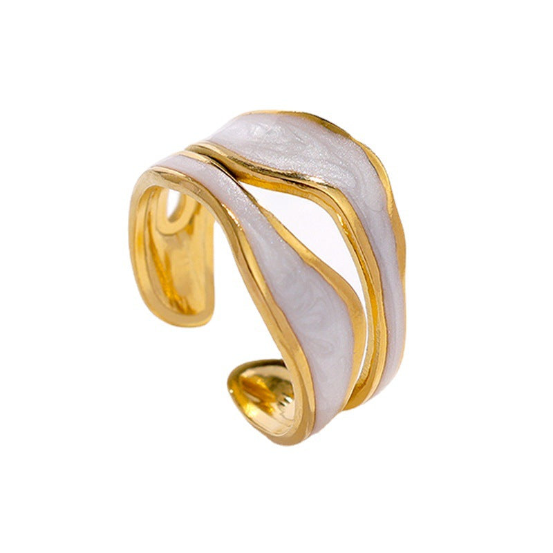 Simple Stainless Steel Open Ring Does Not Fade Light Luxury High-grade