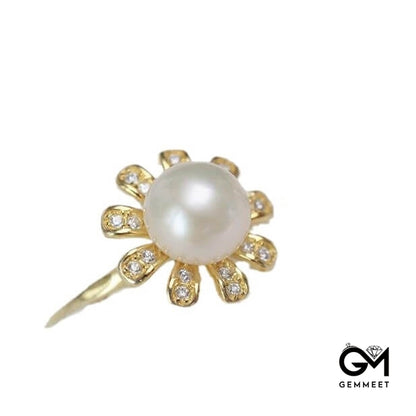 Little Daisy Pearl Zircon Ring